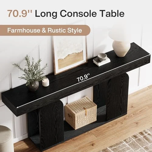 70.9-Inch Extra Long Console Table with Wood Frame and Storage results