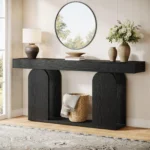70.9-Inch Extra Long Console Table with Wood Frame and Storage