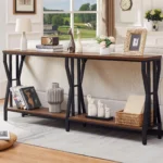 70.9-Inch Extra Long Sofa Table with Industrial Style