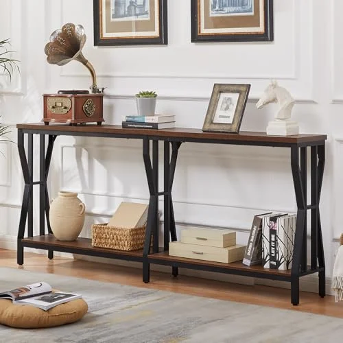 70.9-Inch Extra Long Sofa Table with Industrial Style showcase