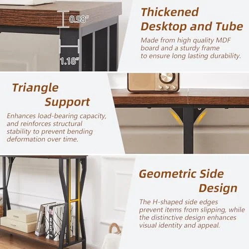 70.9-Inch Extra Long Sofa Table with Industrial Style unboxing