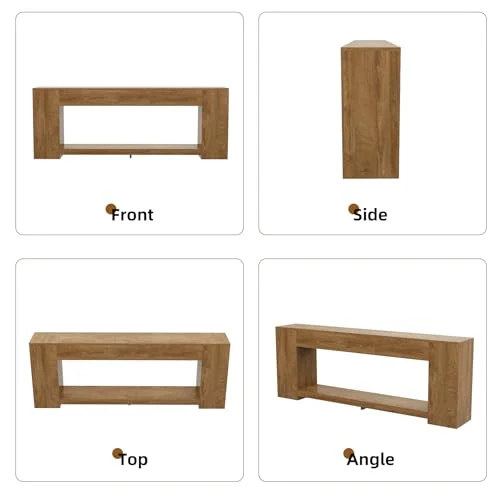 86-Inch Extra Long Console Table with 2-Tier Storage unboxing