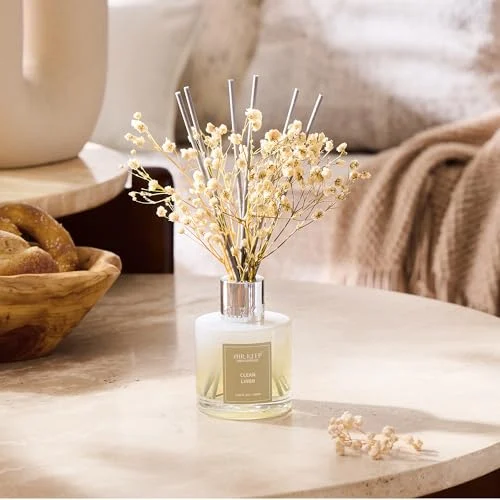 Airkeep Clean Linen Reed Diffuser Set – Home Fragrance Decor features