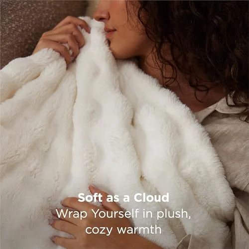 Bedsure 3D Fleece Bubble Blanket – Lightweight and Soft for Couch detail