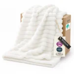 Bedsure GentleSoft White Throw Blanket – Cozy Fleece for Living Room