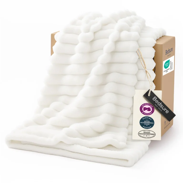 Bedsure GentleSoft White Throw Blanket – Cozy Fleece for Living Room review