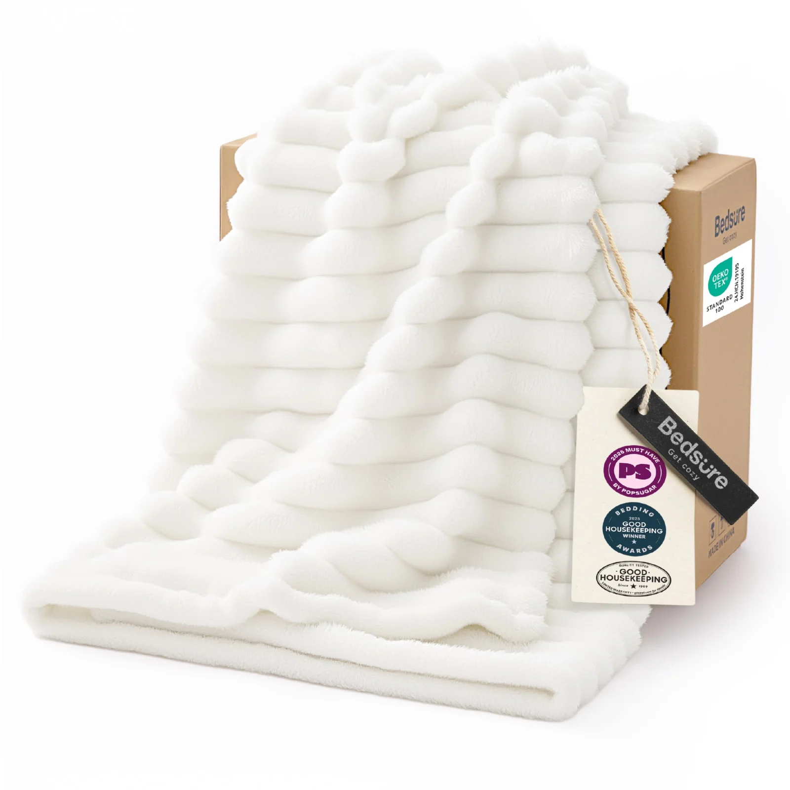 Bedsure GentleSoft White Throw Blanket – Cozy Fleece for Living Room review