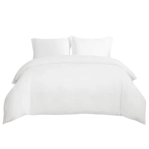 Bedsure White Duvet Cover Set – Soft Double Brushed Bedding with Zipper showcase