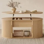 Boho Lift Top Coffee Table with Storage for Small Living Spaces
