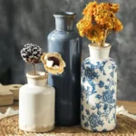 Chinoiserie Ceramic Vases Set for Rustic Farmhouse Decor
