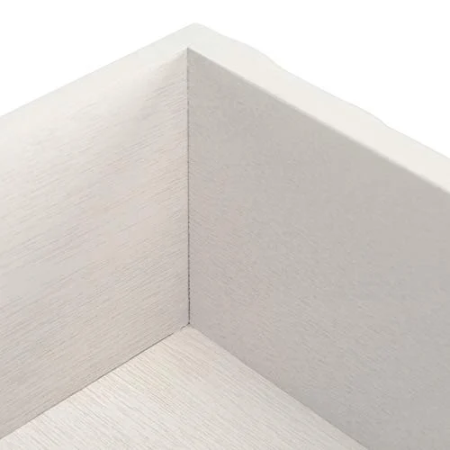 Distressed White 2-Drawer Console Table for Home Decor unboxing