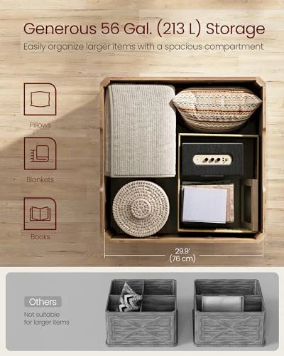 Farmhouse Coffee Table with Flip-Top Lids for Convenient Storage results