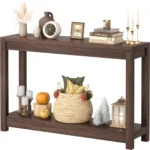 Farmhouse Wood Entryway Table with Easy Assembly