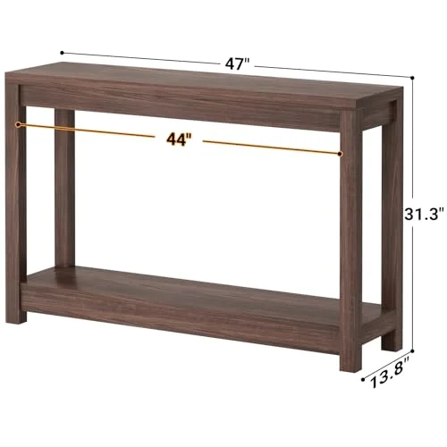 Farmhouse Wood Entryway Table with Easy Assembly showcase