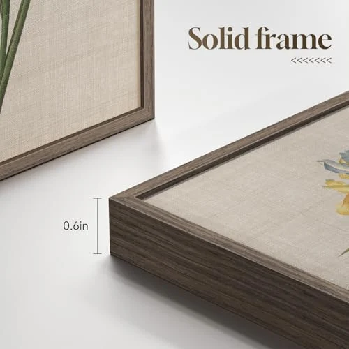 Framed Floral Wall Art Set for Rustic Home Aesthetics results