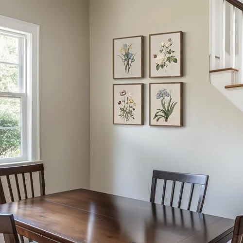 Framed Floral Wall Art Set for Rustic Home Aesthetics showcase