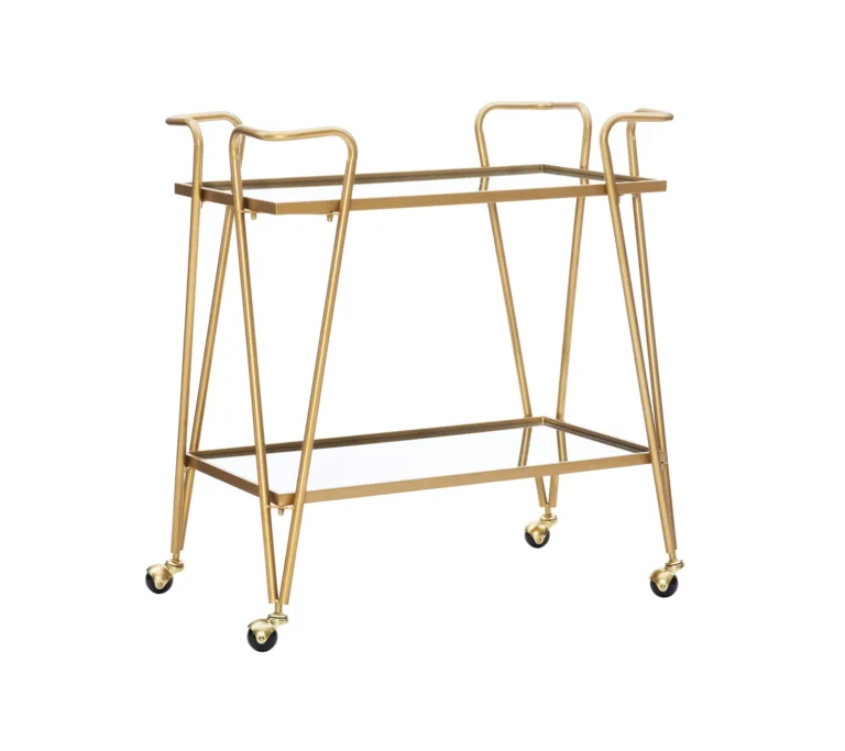 Gold Mid-Century Bar Cart for Stylish Entertaining review