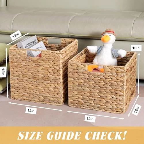 Large Water Hyacinth Storage Baskets for Organized Living Spaces results