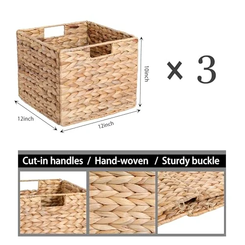 Large Water Hyacinth Storage Baskets for Organized Living Spaces showcase