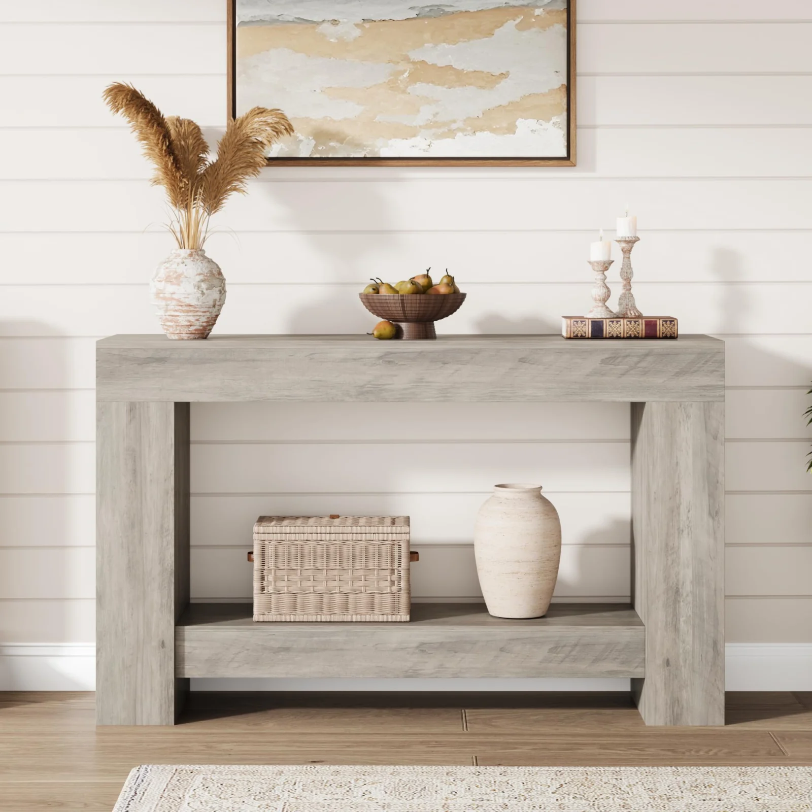 Long Console Table with 2-Tier Storage for Living Rooms review