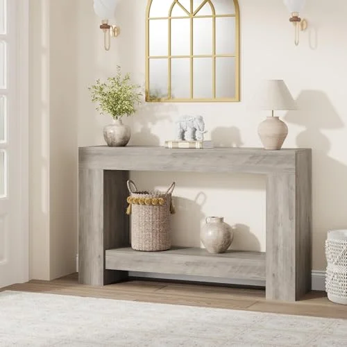 Long Console Table with 2-Tier Storage for Living Rooms showcase
