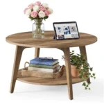 Mid Century Modern Round Coffee Table for Stylish Living Room Decor