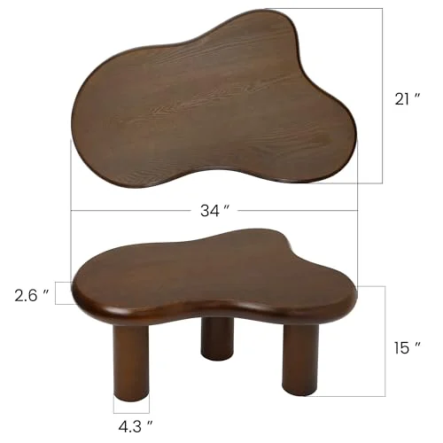 Modern Cloud Coffee Table with 3 Legs for Accent in Living Spaces detail
