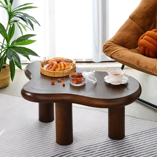 Modern Cloud Coffee Table with 3 Legs for Accent in Living Spaces features