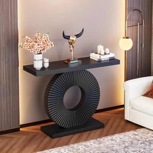 Modern Console Table with Geometric Base for Entryways results