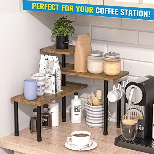Moveable 3-Tier Corner Shelf Organizer for Kitchen and Bathroom showcase