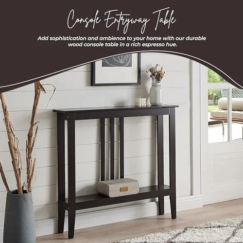 Narrow Console Table with Storage Shelf for Entryways results