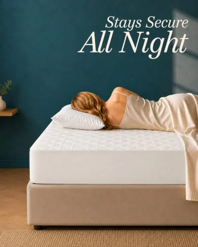 Quilted Twin Mattress Protector – Deep Pocket and Machine Washable features