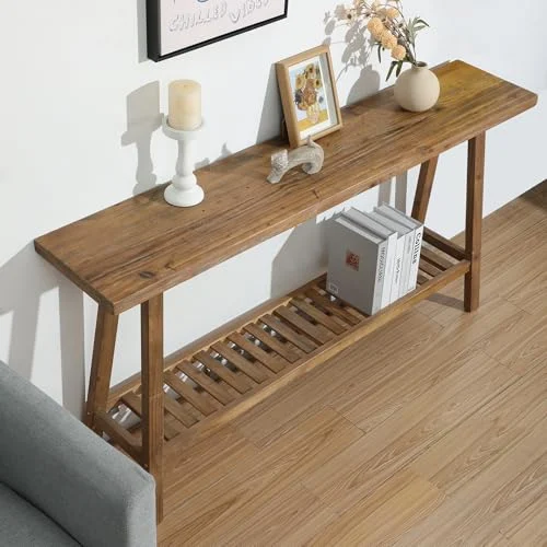 Reclaimed Solid Wood Console Table for Modern Entryways features