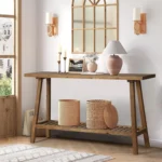 Reclaimed Solid Wood Console Table for Modern Entryways