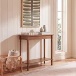 Rectangle Console Table with Farmhouse Design for Hallways