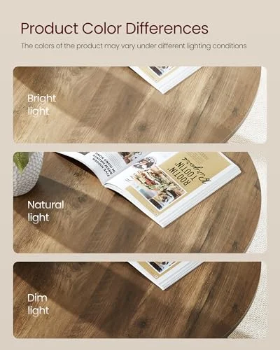 Round Coffee Table with 2-Tier Design and Easy Assembly for Living Room results