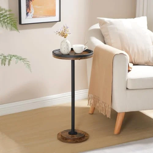 Round Drink Table with Pedestal for Living Room or Bedroom detail