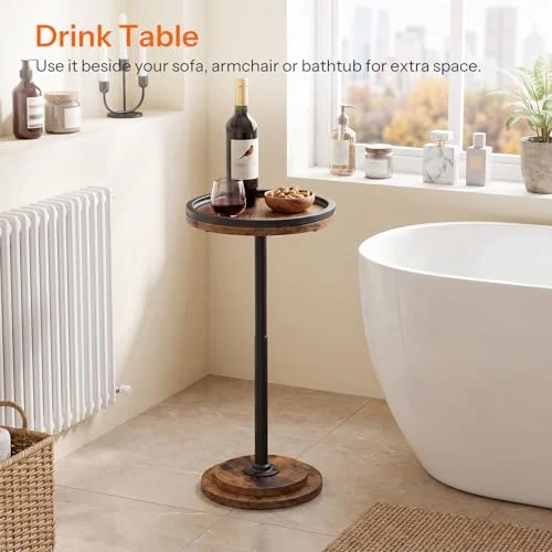 Round Drink Table with Pedestal for Living Room or Bedroom results
