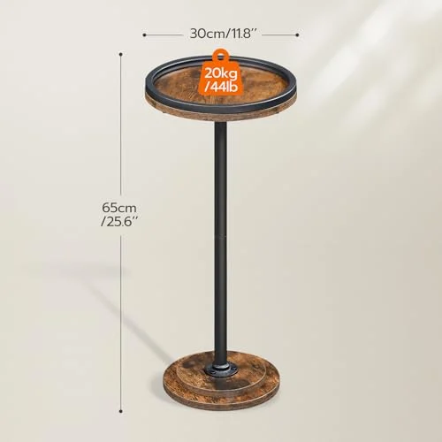 Round Drink Table with Pedestal for Living Room or Bedroom showcase