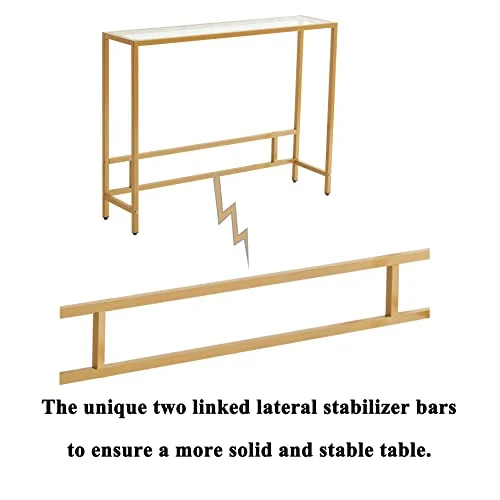 Small Modern Console Table with Glass and Metal Frame results