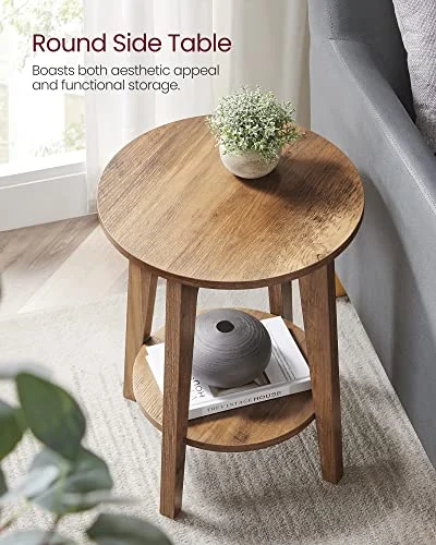 Small Round Side Table with Tapered Legs for Cozy Spaces features