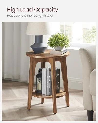 Small Round Side Table with Tapered Legs for Cozy Spaces unboxing