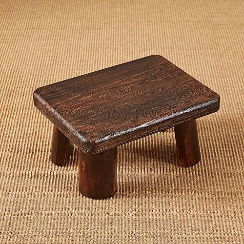 Sturdy Rectangular Wooden Step Stool for Kitchen and Bathroom review