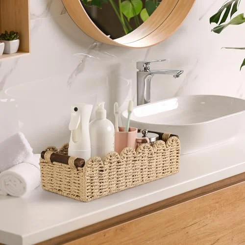 Toilet Paper Storage Basket – Organizing Wicker Basket for Home Decor results