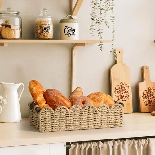 Toilet Paper Storage Basket – Organizing Wicker Basket for Home Decor texture