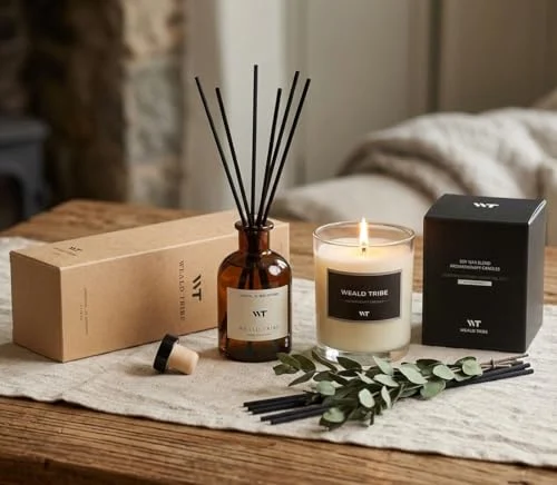 WEALD TRIBE Eucalyptus & Lavender Reed Diffuser – Air Freshener Set unboxing