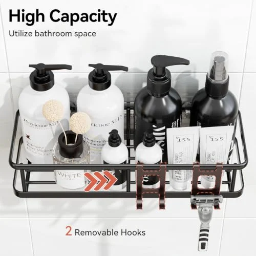 YASONIC Rustproof Shower Caddy – No Drilling Bathroom Organizer 6 Pack features