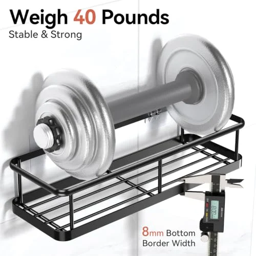 YASONIC Rustproof Shower Caddy – No Drilling Bathroom Organizer 6 Pack showcase